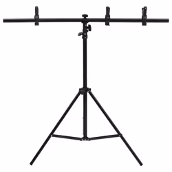 vidaXL T-Shape Background Stand Black Photo Backdrop Booth Stand Multi Sizes - 91 x 60 x 200 cm