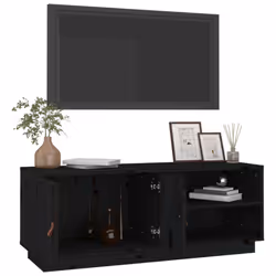 vidaXL Solid Wood Pine TV Cabinet TV Console Media Unit Cabinet Multi Colours - Black - Additional view 5