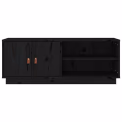 vidaXL Solid Wood Pine TV Cabinet TV Console Media Unit Cabinet Multi Colours - Black - Additional view 6