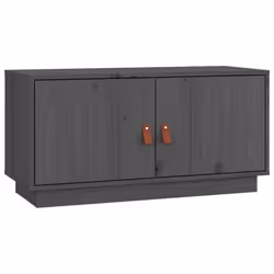 vidaXL Solid Wood Pine TV Cabinet TV Console Media Unit Cabinet Multi Colours - Grey