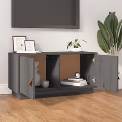 vidaXL Solid Wood Pine TV Cabinet TV Console Media Unit Cabinet Multi Colours - Grey - Additional view 4