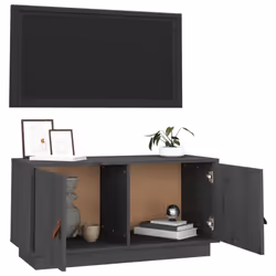 vidaXL Solid Wood Pine TV Cabinet TV Console Media Unit Cabinet Multi Colours - Grey - Additional view 5