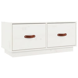 vidaXL Solid Wood Pine TV Cabinet HiFi Media Unit TV Console Multi Colours - White