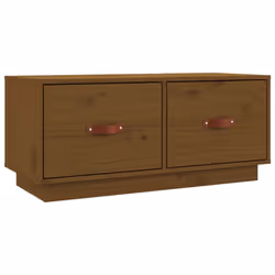 vidaXL Solid Wood Pine TV Cabinet HiFi Media Unit TV Console Multi Colours - Honey brown
