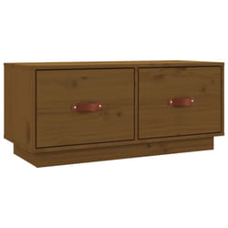 vidaXL Solid Wood Pine TV Cabinet HiFi Media Unit TV Console Multi Colours - Honey brown