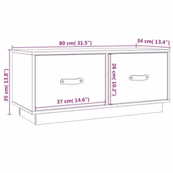 vidaXL Solid Wood Pine TV Cabinet HiFi Media Unit TV Console Multi Colours - Honey brown - Additional view 10