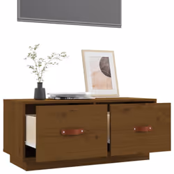 vidaXL Solid Wood Pine TV Cabinet HiFi Media Unit TV Console Multi Colours - Honey brown - Additional view 5