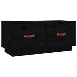 vidaXL Solid Wood Pine TV Cabinet HiFi Media Unit TV Console Multi Colours - Black