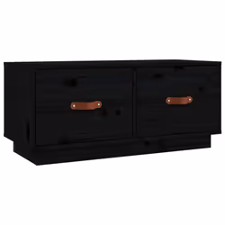 vidaXL Solid Wood Pine TV Cabinet HiFi Media Unit TV Console Multi Colours - Black