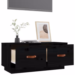 vidaXL Solid Wood Pine TV Cabinet HiFi Media Unit TV Console Multi Colours - Black - Additional view 5
