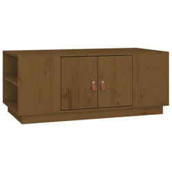 vidaXL Solid Wood Pine Coffee Table Side Centre Accent End Table Multi Colours - Honey brown