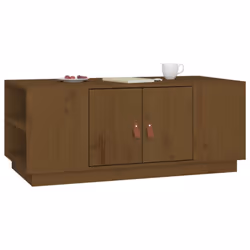 vidaXL Solid Wood Pine Coffee Table Side Centre Accent End Table Multi Colours - Honey brown - Additional view 5