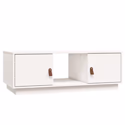 vidaXL Solid Wood Pine Coffee Table Side Centre Accent End Table Multi Colours - White