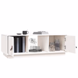 vidaXL Solid Wood Pine Coffee Table Side Centre Accent End Table Multi Colours - White - Additional view 4