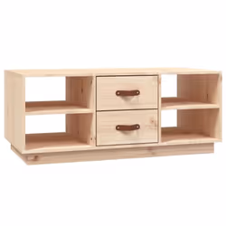 vidaXL Solid Wood Pine Coffee Table Centre Accent End Tea Table Multi Colours - Brown