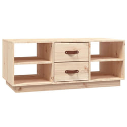 vidaXL Solid Wood Pine Coffee Table Centre Accent End Tea Table Multi Colours - Brown