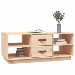 vidaXL Solid Wood Pine Coffee Table Centre Accent End Tea Table Multi Colours - Brown - Additional view 5