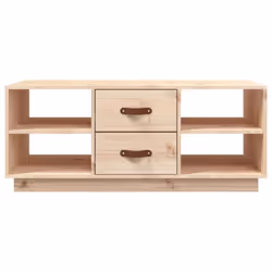 vidaXL Solid Wood Pine Coffee Table Centre Accent End Tea Table Multi Colours - Brown - Additional view 6