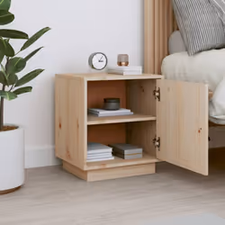 vidaXL 1/2x Solid Wood Pine Bedside Cabinet Table Bed Cabinet Multi Colours - Brown