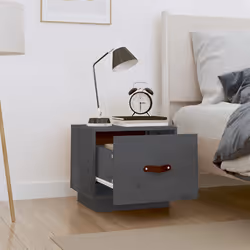 VidaXL 818289 nightstand/bedside table Grey