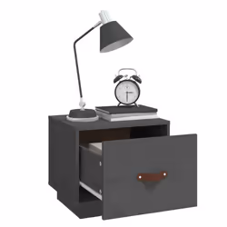 VidaXL 818289 nightstand/bedside table Grey - Additional view 4
