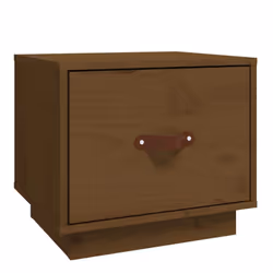 vidaXL 1/2x Solid Wood Pine Bedside Cabinet End Accent Table Multi Colours - Honey brown, 1 - Additional view 2