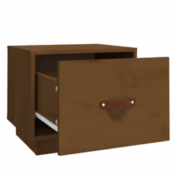 vidaXL 1/2x Solid Wood Pine Bedside Cabinet End Accent Table Multi Colours - Honey brown, 2 - Additional view 6