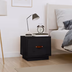 VidaXL 818293 nightstand/bedside table Black