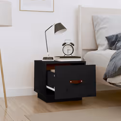 VidaXL 818293 nightstand/bedside table Black