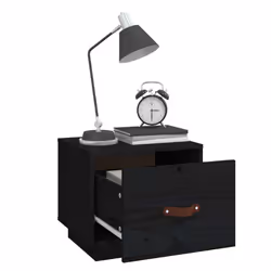 VidaXL 818293 nightstand/bedside table Black - Additional view 4
