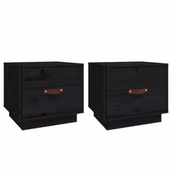 VidaXL 818294, Black, Polyurethane (PU), Wood, 400 mm, 340 mm, 350 mm, 2 pc(s)