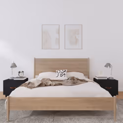 VidaXL 818294 nightstand/bedside table Black