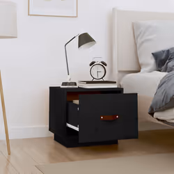 VidaXL 818294 nightstand/bedside table Black
