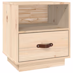 vidaXL 1/2x Solid Wood Pine Bedside Cabinet Bedroom Furniture Multi Colours - Brown, 1