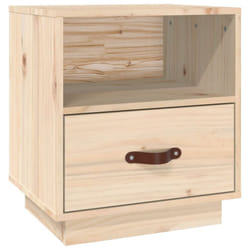 vidaXL 1/2x Solid Wood Pine Bedside Cabinet Bedroom Furniture Multi Colours - Brown, 1
