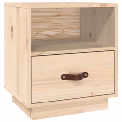 vidaXL 1/2x Solid Wood Pine Bedside Cabinet Bedroom Furniture Multi Colours - Brown, 1