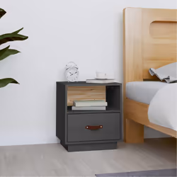 VidaXL 818299 nightstand/bedside table Grey