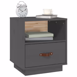 VidaXL 818299 nightstand/bedside table Grey - Additional view 4