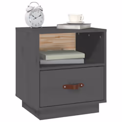 VidaXL 818300 nightstand/bedside table Grey - Additional view 4