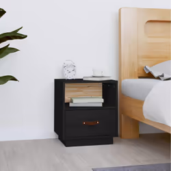 VidaXL 818303 nightstand/bedside table Black - Additional view 2