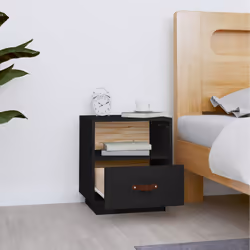 VidaXL 818303 nightstand/bedside table Black - Additional view 3