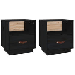 VidaXL 818304 nightstand/bedside table Black