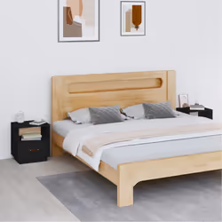VidaXL 818304 nightstand/bedside table Black