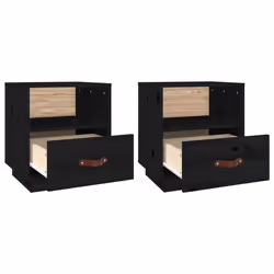 VidaXL 818304 nightstand/bedside table Black - Additional view 6