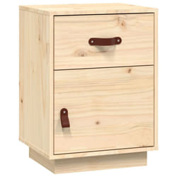 vidaXL 1/2x Solid Wood Pine Bedside Cabinet Wooden End Table Multi Colours - Brown, 1