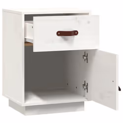 vidaXL 1/2x Solid Wood Pine Bedside Cabinet Wooden End Table Multi Colours - White, 1 - Additional view 6