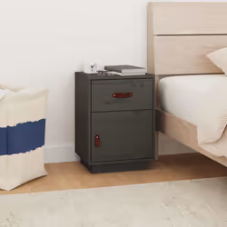 VidaXL 818309 nightstand/bedside table Grey