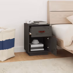 VidaXL 818309 nightstand/bedside table Grey