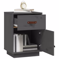 VidaXL 818310 nightstand/bedside table Grey - Additional view 4
