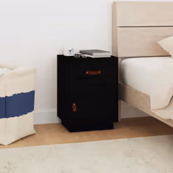 VidaXL 818313 nightstand/bedside table Black